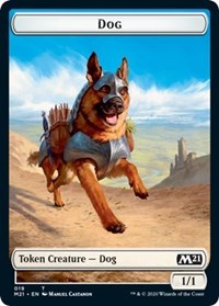 Dog // Saproling Double-Sided Token [Core Set 2021 Tokens] MTG Single Magic: The Gathering | Red Claw Gaming