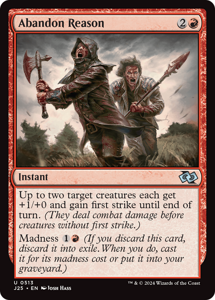 Abandon Reason [Foundations Jumpstart] MTG Single Magic: The Gathering | Red Claw Gaming