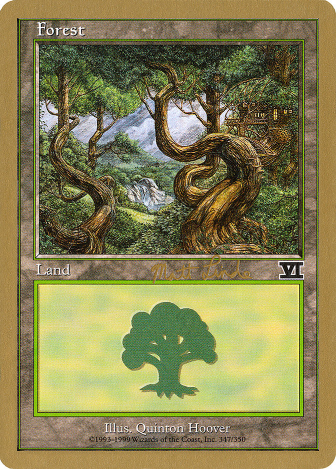 Forest (ml347b) (Matt Linde) [World Championship Decks 1999] MTG Single Magic: The Gathering | Red Claw Gaming