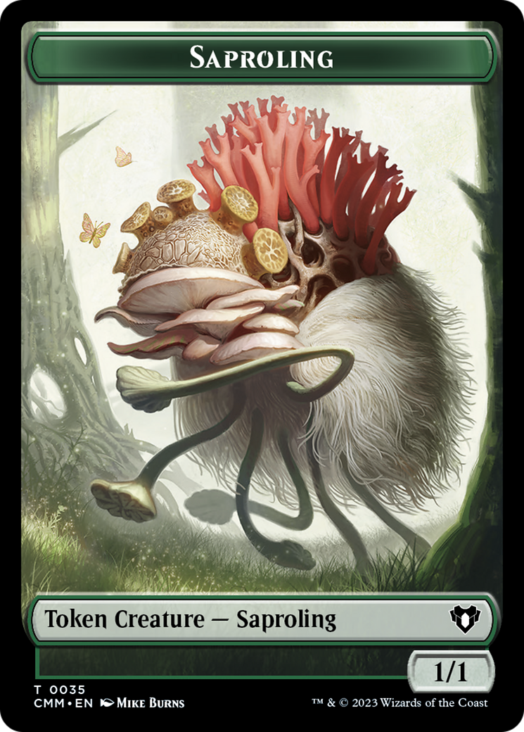 Saproling // Satyr Double-Sided Token [Commander Masters Tokens] MTG Single Magic: The Gathering | Red Claw Gaming