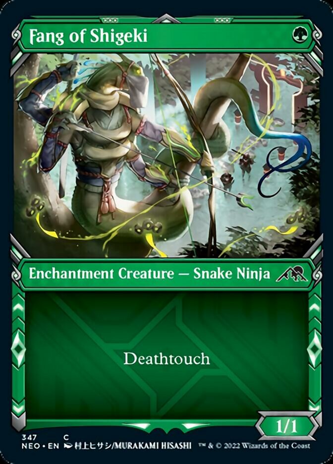 Fang of Shigeki (Showcase Ninja) [Kamigawa: Neon Dynasty] MTG Single Magic: The Gathering    | Red Claw Gaming