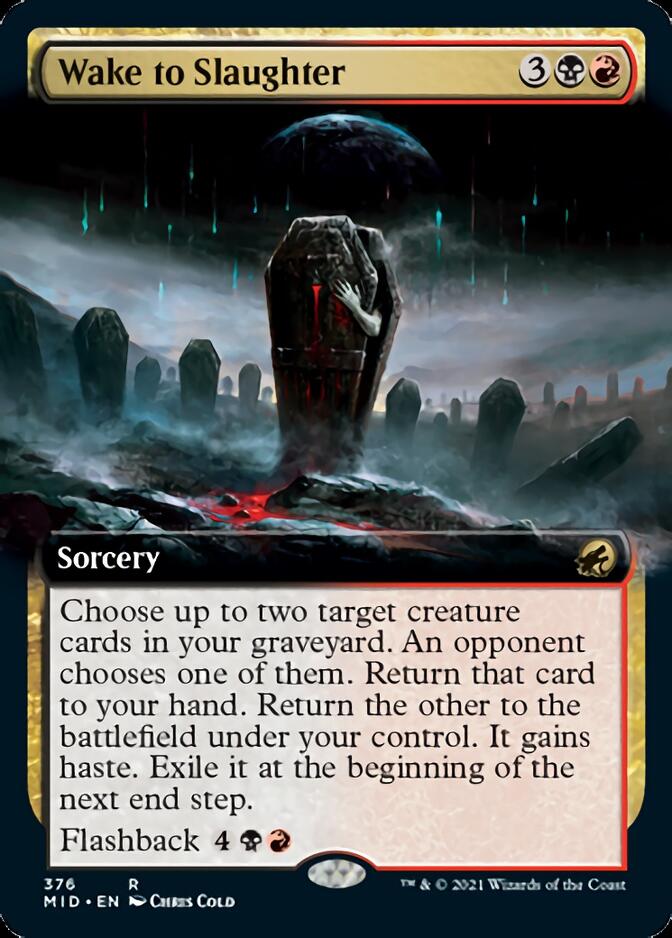 Wake to Slaughter (Extended Art) [Innistrad: Midnight Hunt] MTG Single Magic: The Gathering | Red Claw Gaming