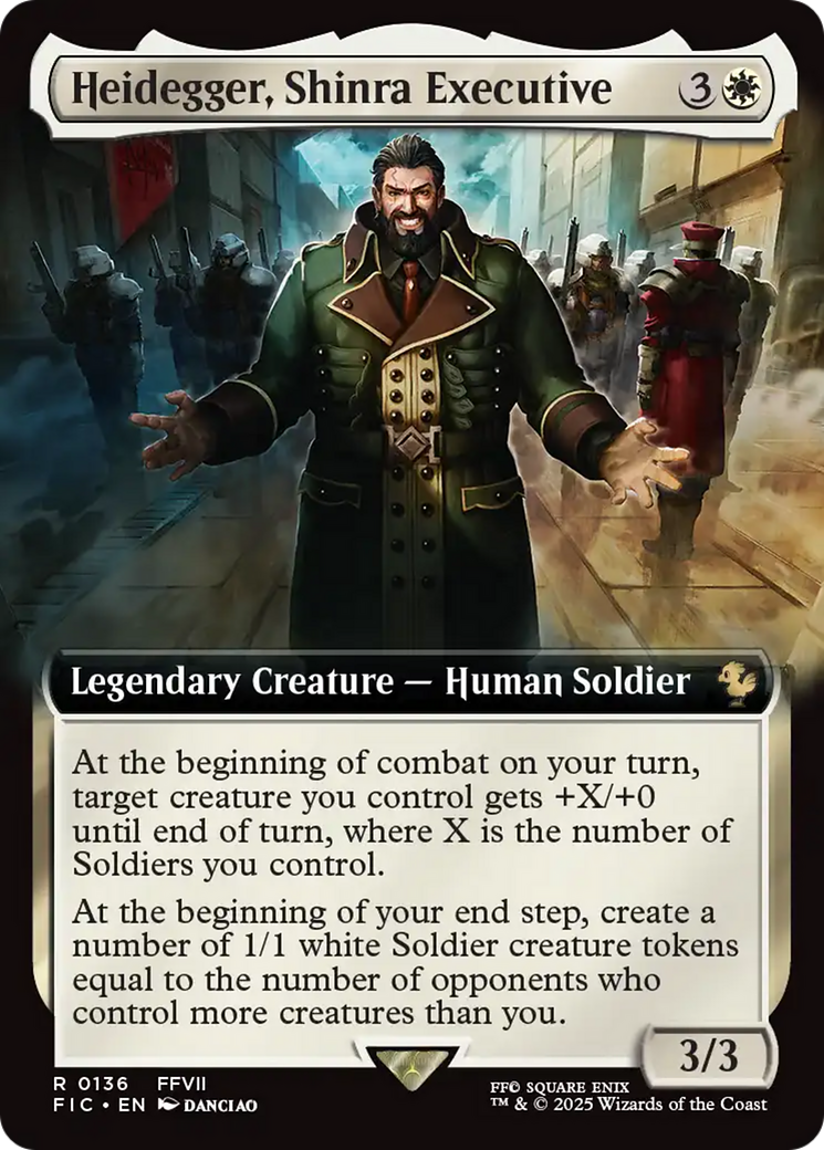 Heidegger, Shinra Executive (Extended Art) [FINAL FANTASY Commander] MTG Single Magic: The Gathering | Red Claw Gaming