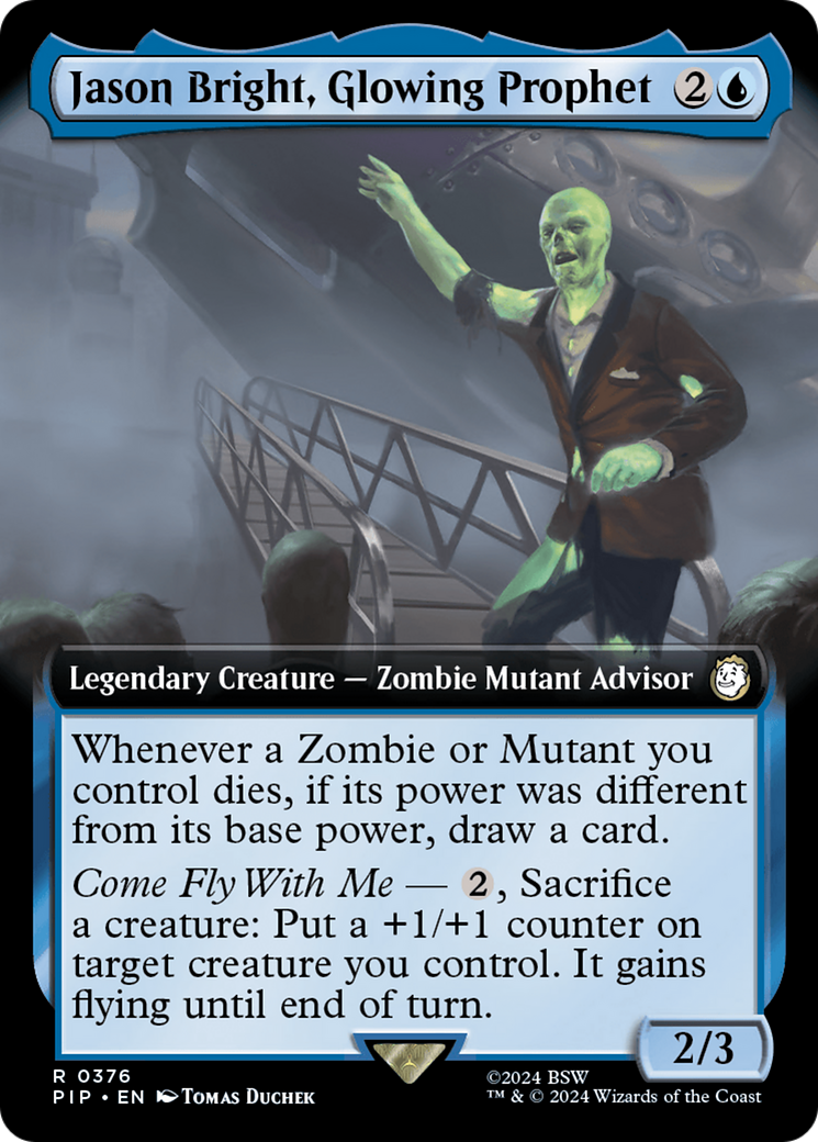 Jason Bright, Glowing Prophet (Extended Art) [Fallout] MTG Single Magic: The Gathering | Red Claw Gaming