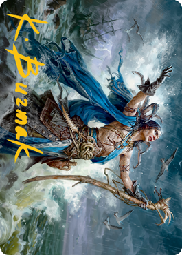 Lier, Disciple of the Drowned Art Card (Gold-Stamped Signature) [Innistrad: Midnight Hunt Art Series] MTG Single Magic: The Gathering | Red Claw Gaming