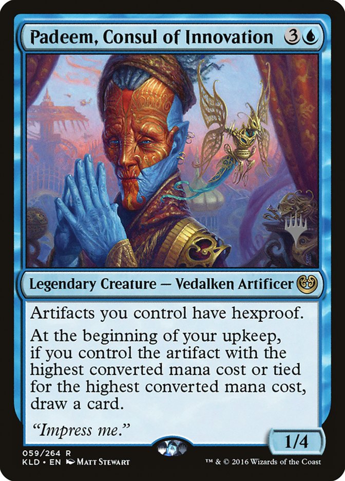 Padeem, Consul of Innovation (Promo Pack) [Kaladesh Promos] MTG Single Magic: The Gathering | Red Claw Gaming