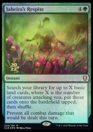 Jaheira's Respite [Commander Legends: Battle for Baldur's Gate Prerelease Promos] MTG Single Magic: The Gathering | Red Claw Gaming