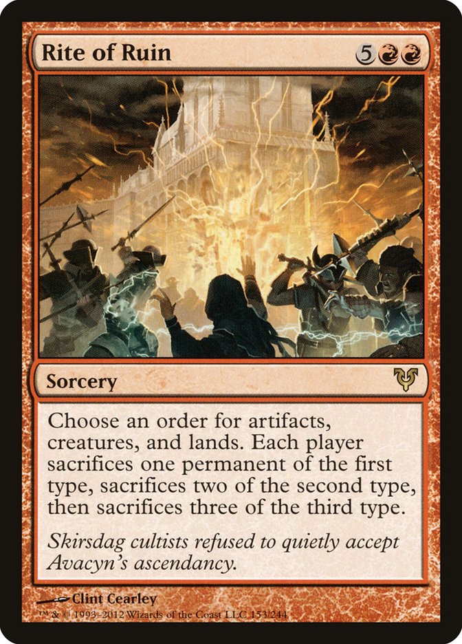 Rite of Ruin [Avacyn Restored] MTG Single Magic: The Gathering | Red Claw Gaming