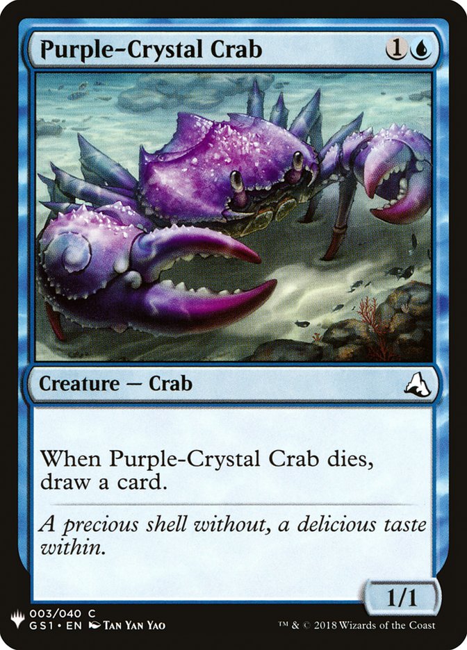 Purple-Crystal Crab [Mystery Booster] MTG Single Magic: The Gathering    | Red Claw Gaming