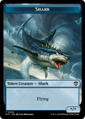 Ape // Shark Double-Sided Token [Outlaws of Thunder Junction Commander Tokens] MTG Single Magic: The Gathering    | Red Claw Gaming