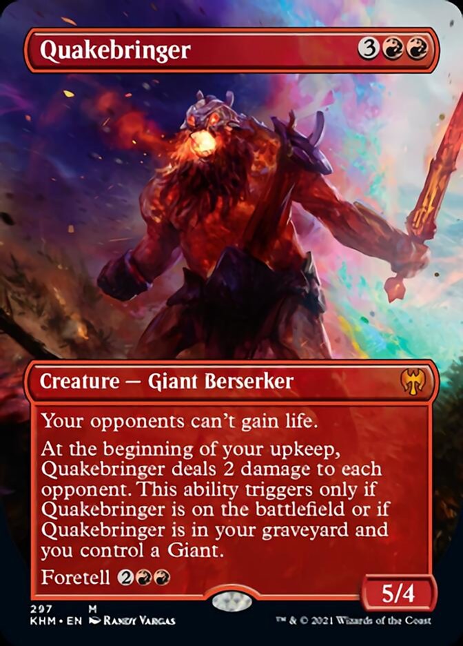 Quakebringer (Borderless Alternate Art) [Kaldheim] MTG Single Magic: The Gathering | Red Claw Gaming