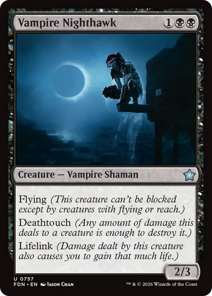 Vampire Nighthawk (0757) [Foundations] MTG Single Magic: The Gathering | Red Claw Gaming