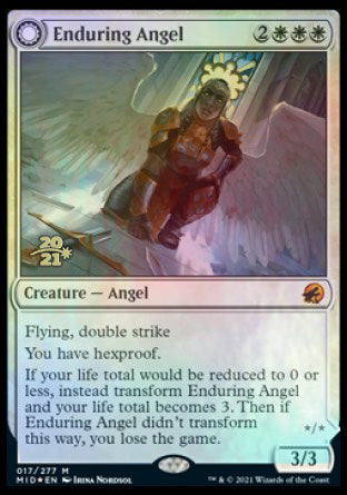 Enduring Angel // Angelic Enforcer [Innistrad: Midnight Hunt Prerelease Promos] MTG Single Magic: The Gathering | Red Claw Gaming