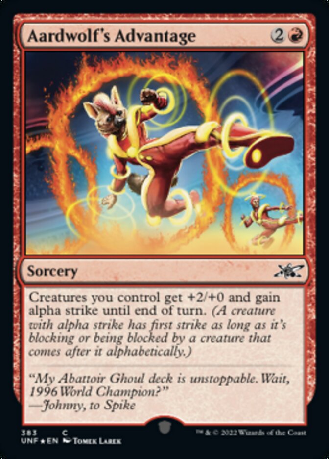 Aardwolf's Advantage (Galaxy Foil) [Unfinity] MTG Single Magic: The Gathering    | Red Claw Gaming