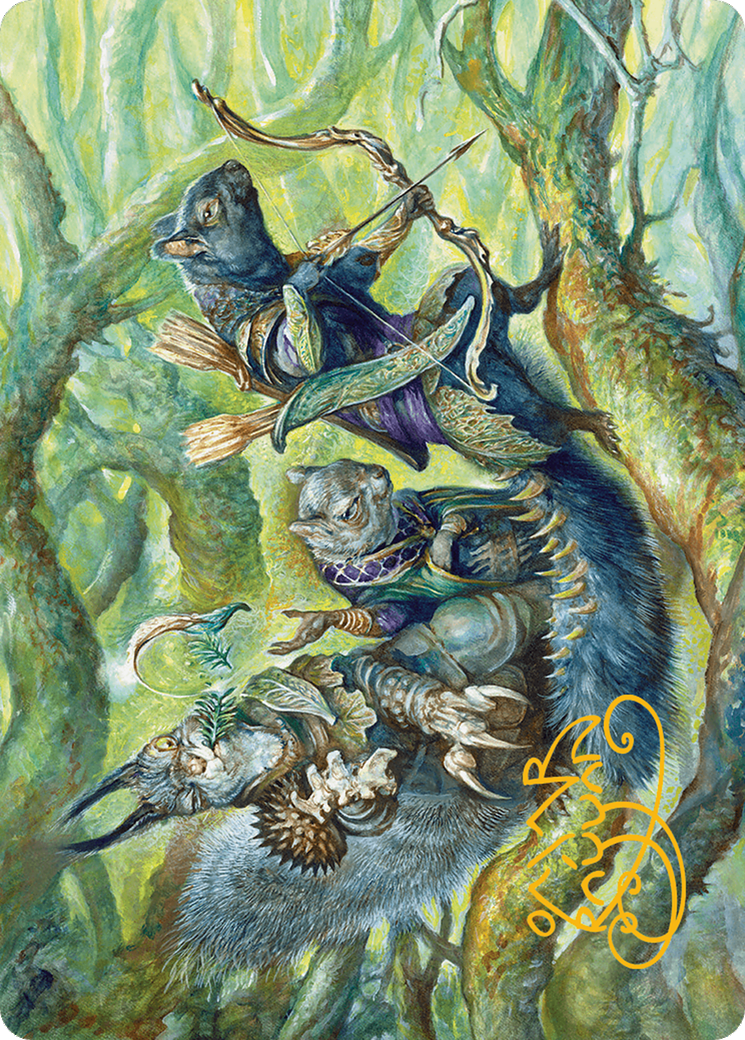 The Odd Acorn Gang Art Card (Gold-Stamped Signature) [Bloomburrow Art Series] MTG Single Magic: The Gathering | Red Claw Gaming
