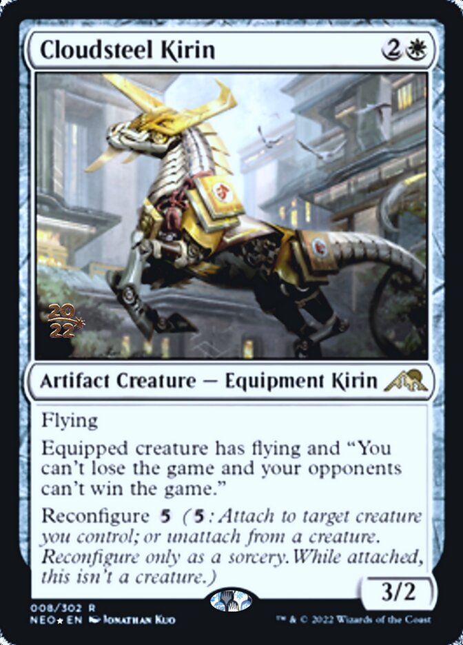 Cloudsteel Kirin [Kamigawa: Neon Dynasty Prerelease Promos] MTG Single Magic: The Gathering | Red Claw Gaming