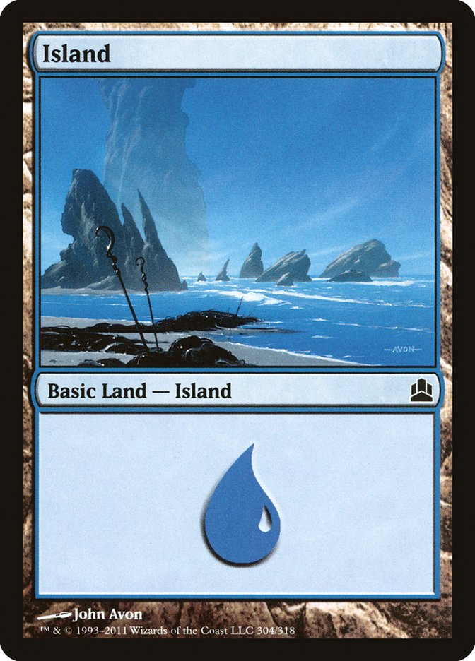 Island (304) [Commander 2011] MTG Single Magic: The Gathering | Red Claw Gaming