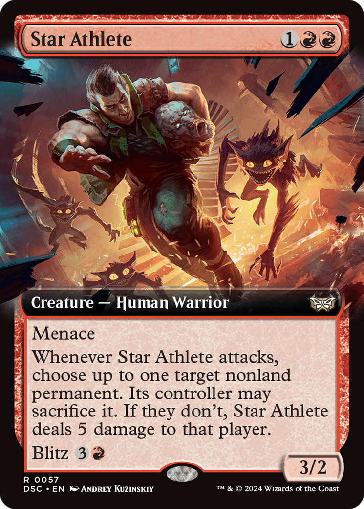 Star Athlete (Extended Art) [Duskmourn: House of Horror Commander] MTG Single Magic: The Gathering | Red Claw Gaming