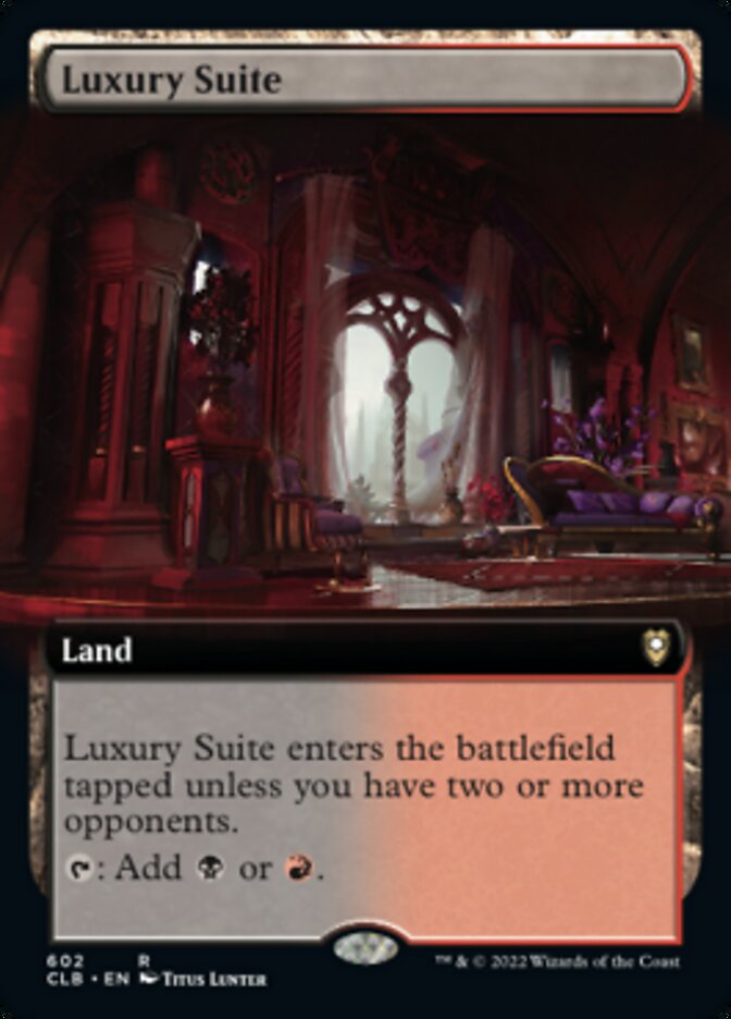 Luxury Suite (Extended Art) [Commander Legends: Battle for Baldur's Gate] MTG Single Magic: The Gathering | Red Claw Gaming