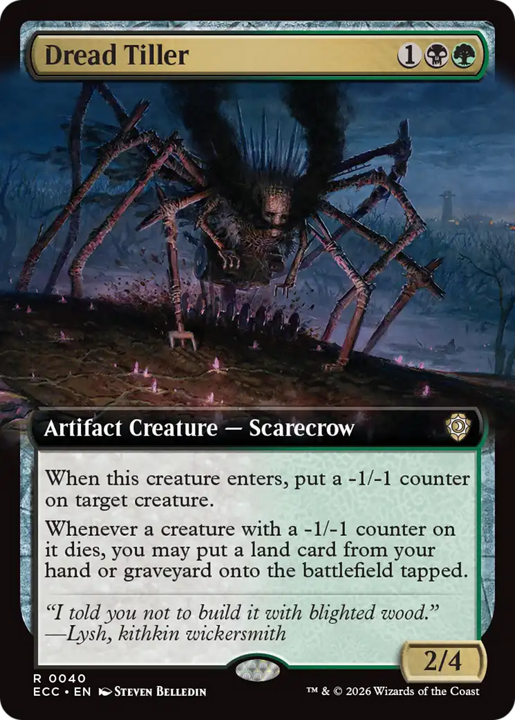 Dread Tiller (Extended Art) [Lorwyn Eclipsed Commander] MTG Single Magic: The Gathering | Red Claw Gaming