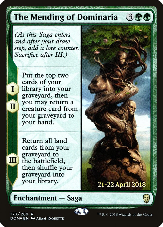 The Mending of Dominaria [Dominaria Prerelease Promos] MTG Single Magic: The Gathering | Red Claw Gaming