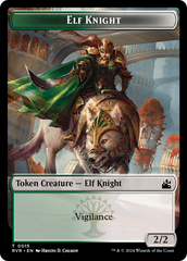 Elf Knight // Emblem - Domri Rade Double-Sided Token [Ravnica Remastered Tokens] MTG Single Magic: The Gathering | Red Claw Gaming