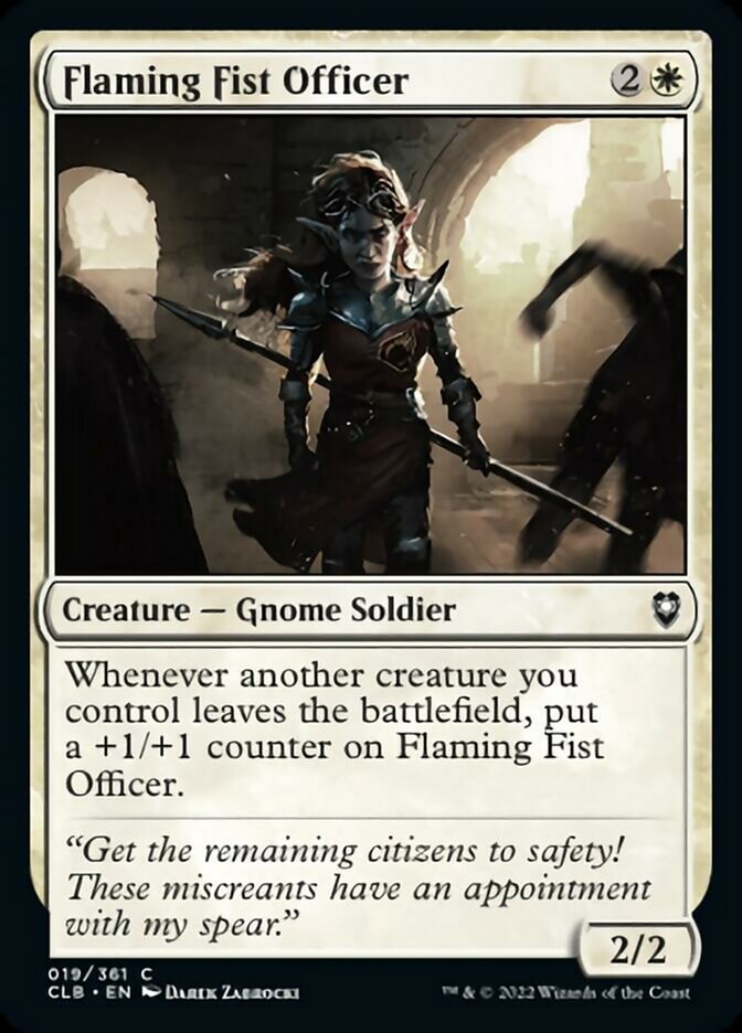 Flaming Fist Officer [Commander Legends: Battle for Baldur's Gate] MTG Single Magic: The Gathering | Red Claw Gaming