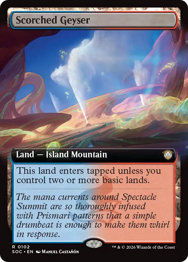 Scorched Geyser (Extended Art) [Secrets of Strixhaven Commander] MTG Single Magic: The Gathering | Red Claw Gaming