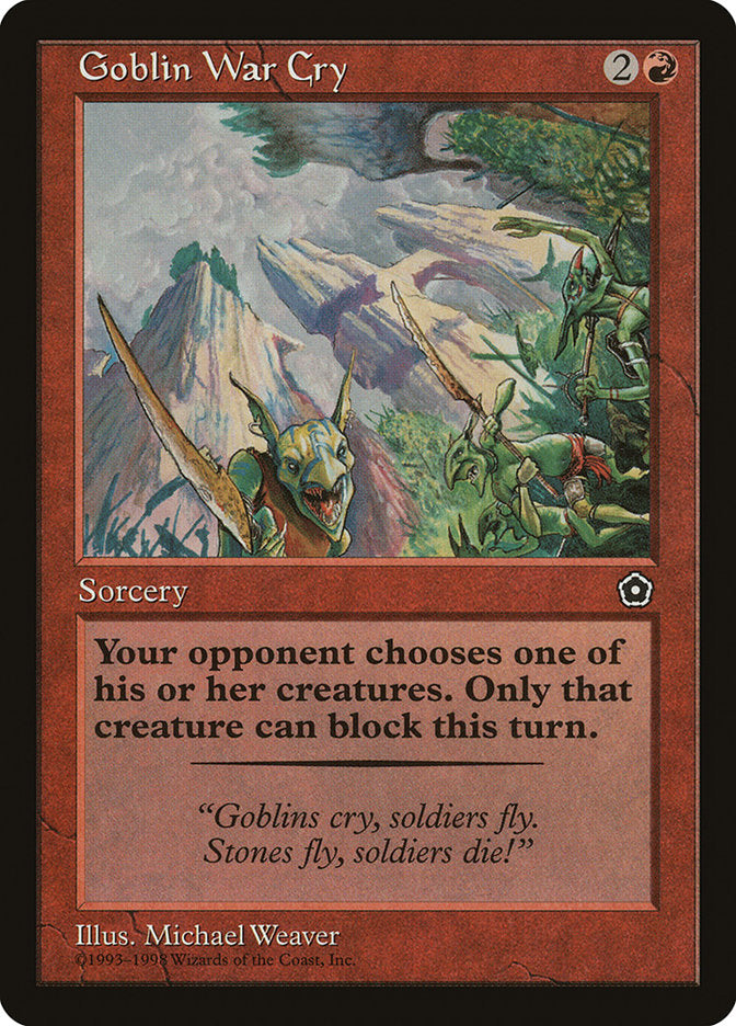Goblin War Cry [Portal Second Age] MTG Single Magic: The Gathering | Red Claw Gaming