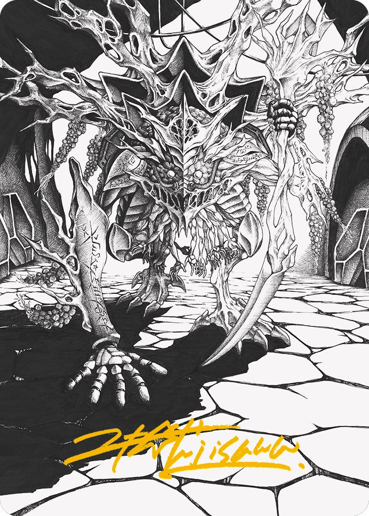 Thrun, Breaker of Silence Art Card (Gold-Stamped Signature) [Phyrexia: All Will Be One Art Series] MTG Single Magic: The Gathering | Red Claw Gaming