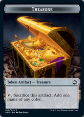 Treasure // Ellywick Tumblestrum Emblem Double-Sided Token [Dungeons & Dragons: Adventures in the Forgotten Realms Tokens] MTG Single Magic: The Gathering | Red Claw Gaming
