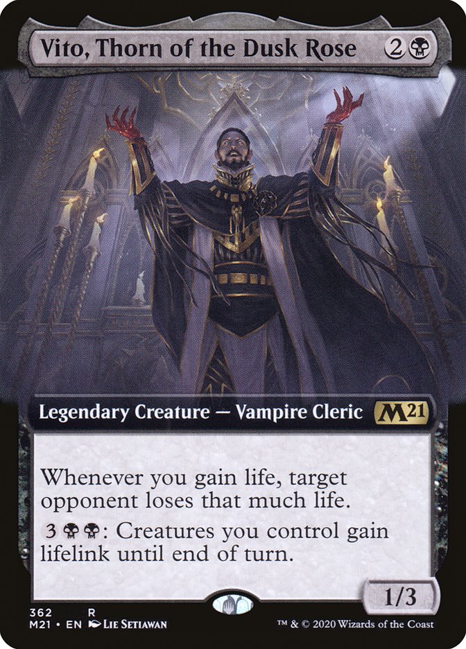 Vito, Thorn of the Dusk Rose (Extended Art) [Core Set 2021] MTG Single Magic: The Gathering | Red Claw Gaming