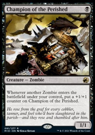 Champion of the Perished (Promo Pack) [Innistrad: Midnight Hunt Promos] MTG Single Magic: The Gathering | Red Claw Gaming