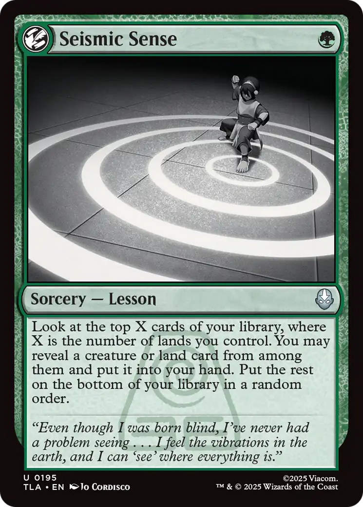 Seismic Sense [Avatar: The Last Airbender] MTG Single Magic: The Gathering | Red Claw Gaming