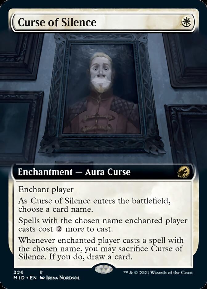 Curse of Silence (Extended Art) [Innistrad: Midnight Hunt] MTG Single Magic: The Gathering | Red Claw Gaming