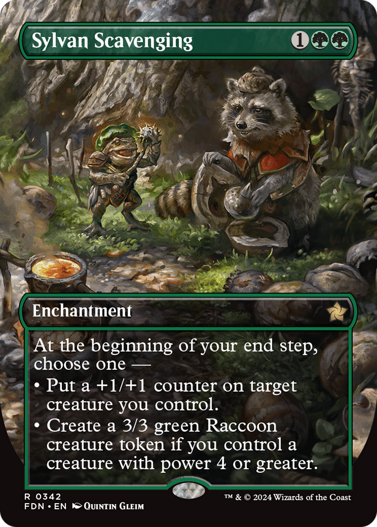 Sylvan Scavenging (Borderless) [Foundations] MTG Single Magic: The Gathering | Red Claw Gaming