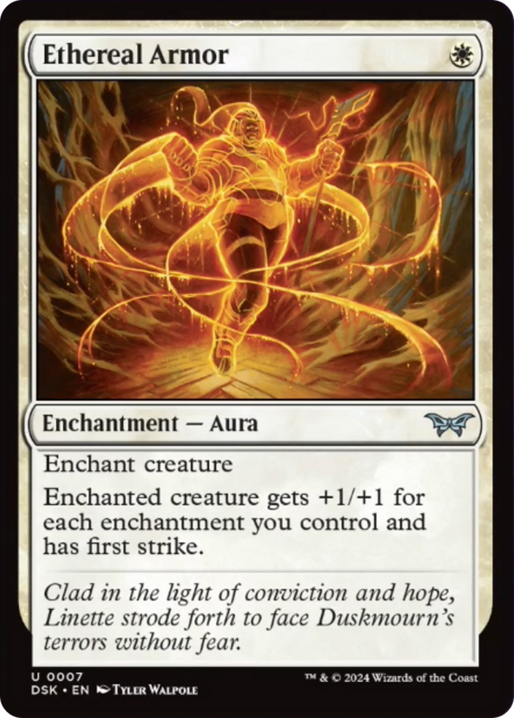 Ethereal Armor [Duskmourn: House of Horror] MTG Single Magic: The Gathering | Red Claw Gaming