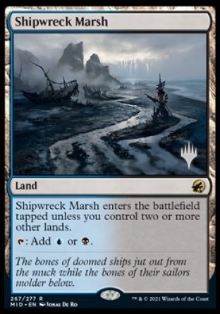 Shipwreck Marsh (Promo Pack) [Innistrad: Midnight Hunt Promos] MTG Single Magic: The Gathering | Red Claw Gaming