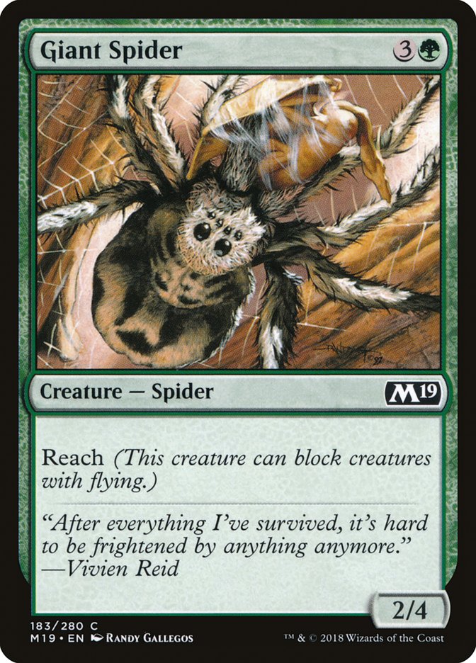 Giant Spider [Core Set 2019] MTG Single Magic: The Gathering | Red Claw Gaming