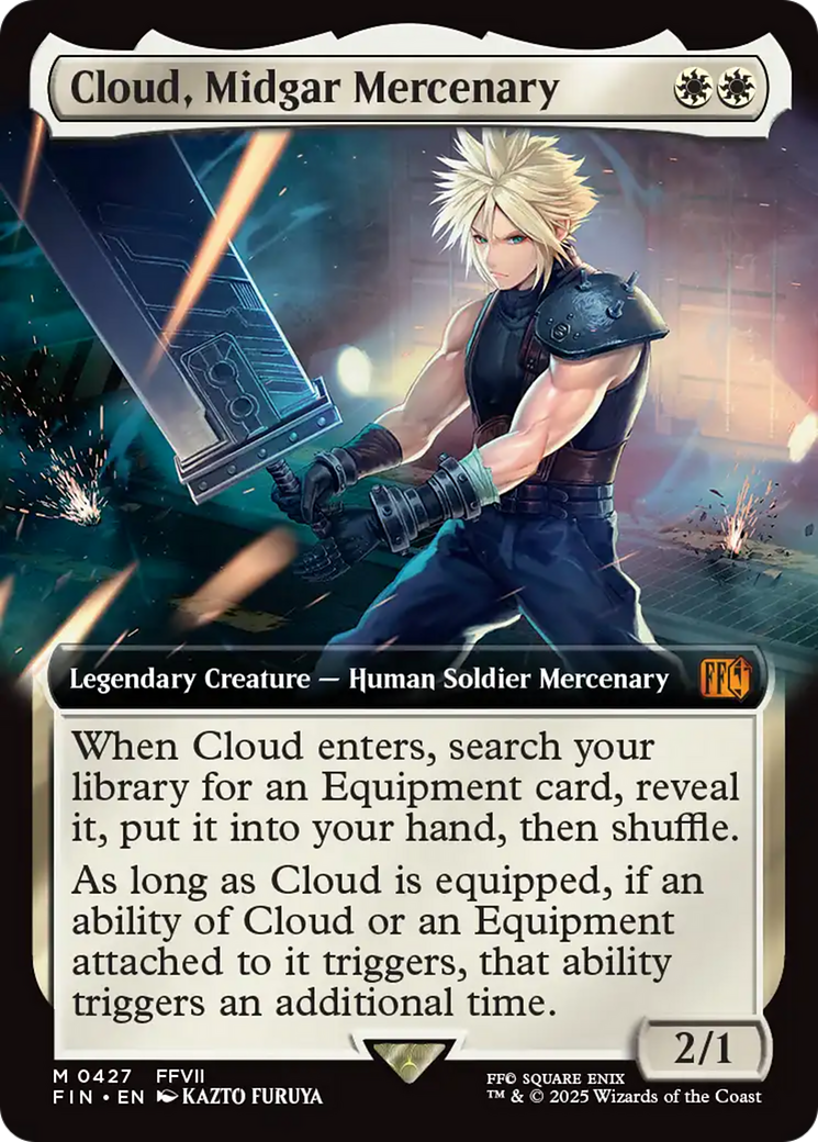 Cloud, Midgar Mercenary (Extended Art) [FINAL FANTASY] MTG Single Magic: The Gathering | Red Claw Gaming