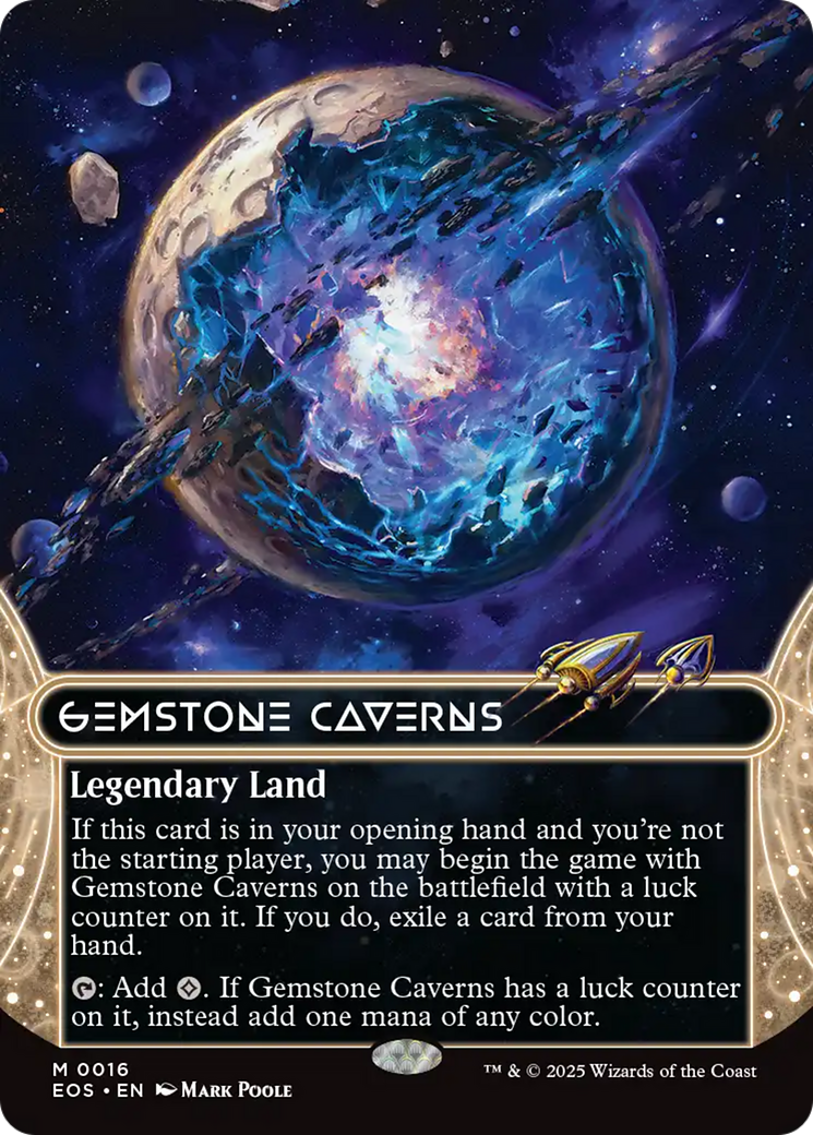 Gemstone Caverns (0016) (Borderless) [Edge of Eternities: Stellar Sights] MTG Single Magic: The Gathering | Red Claw Gaming