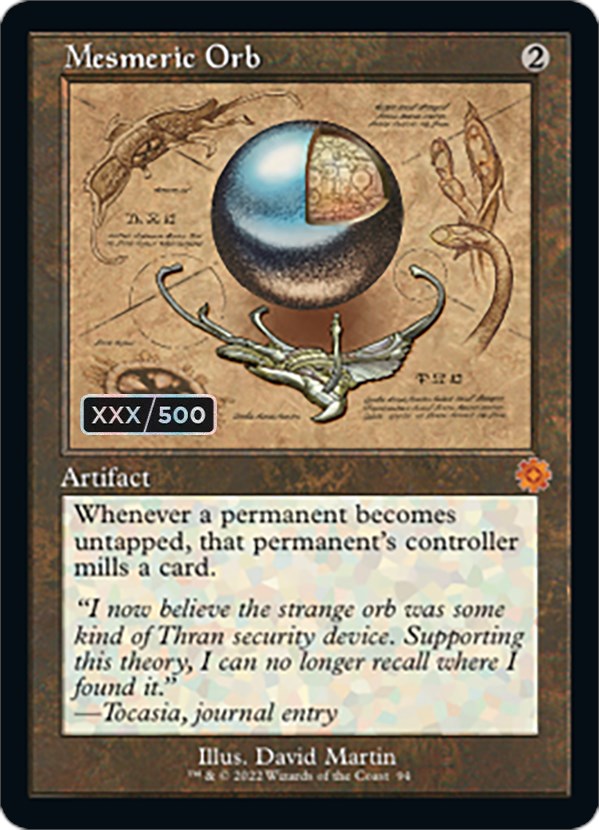 Mesmeric Orb (Retro Schematic) (Serialized) [The Brothers' War Retro Artifacts] MTG Single Magic: The Gathering | Red Claw Gaming