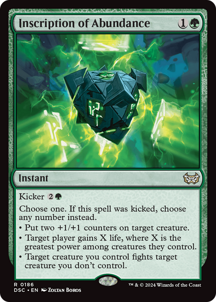 Inscription of Abundance [Duskmourn: House of Horror Commander] MTG Single Magic: The Gathering | Red Claw Gaming