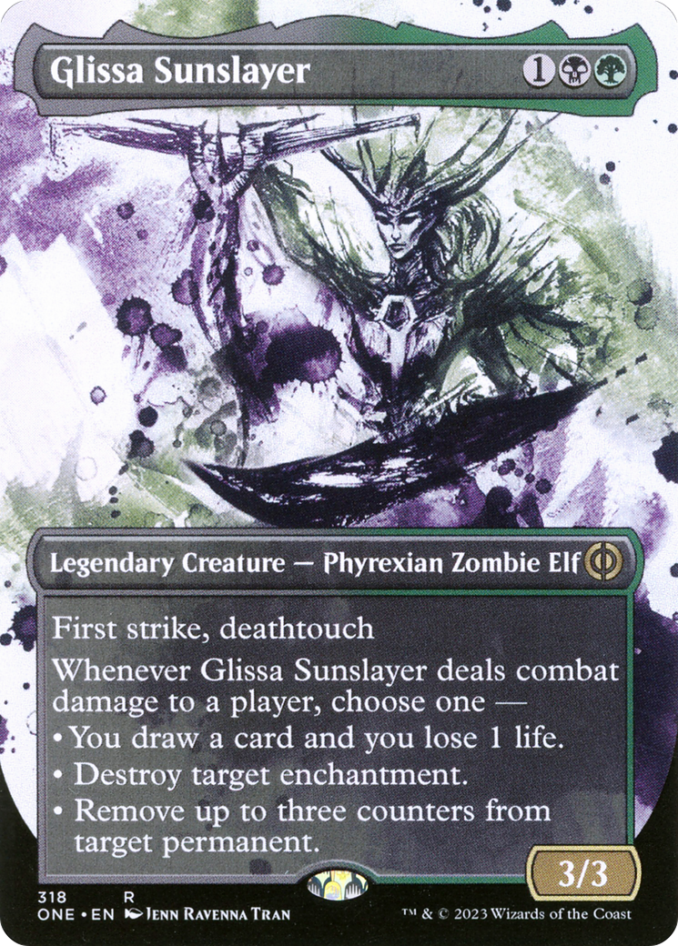 Glissa Sunslayer (Borderless Ichor) [Phyrexia: All Will Be One] MTG Single Magic: The Gathering | Red Claw Gaming