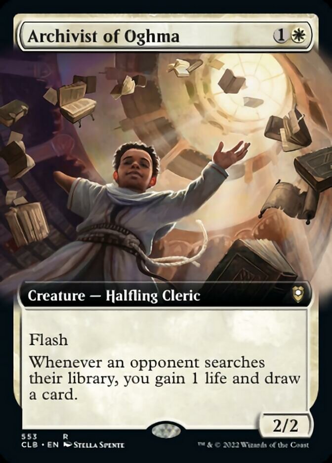 Archivist of Oghma (Extended Art) [Commander Legends: Battle for Baldur's Gate] MTG Single Magic: The Gathering | Red Claw Gaming