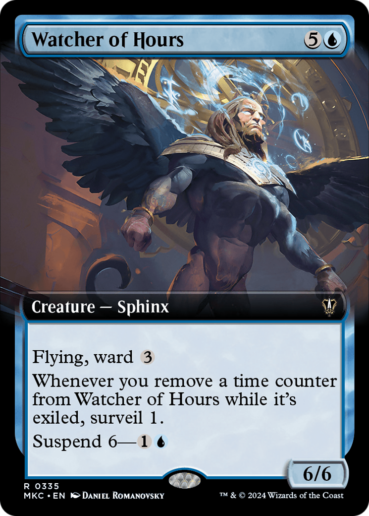 Watcher of Hours (Extended Art) [Murders at Karlov Manor Commander] MTG Single Magic: The Gathering    | Red Claw Gaming
