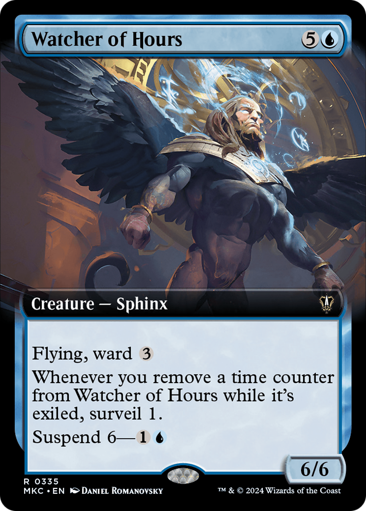 Watcher of Hours (Extended Art) [Murders at Karlov Manor Commander] MTG Single Magic: The Gathering | Red Claw Gaming