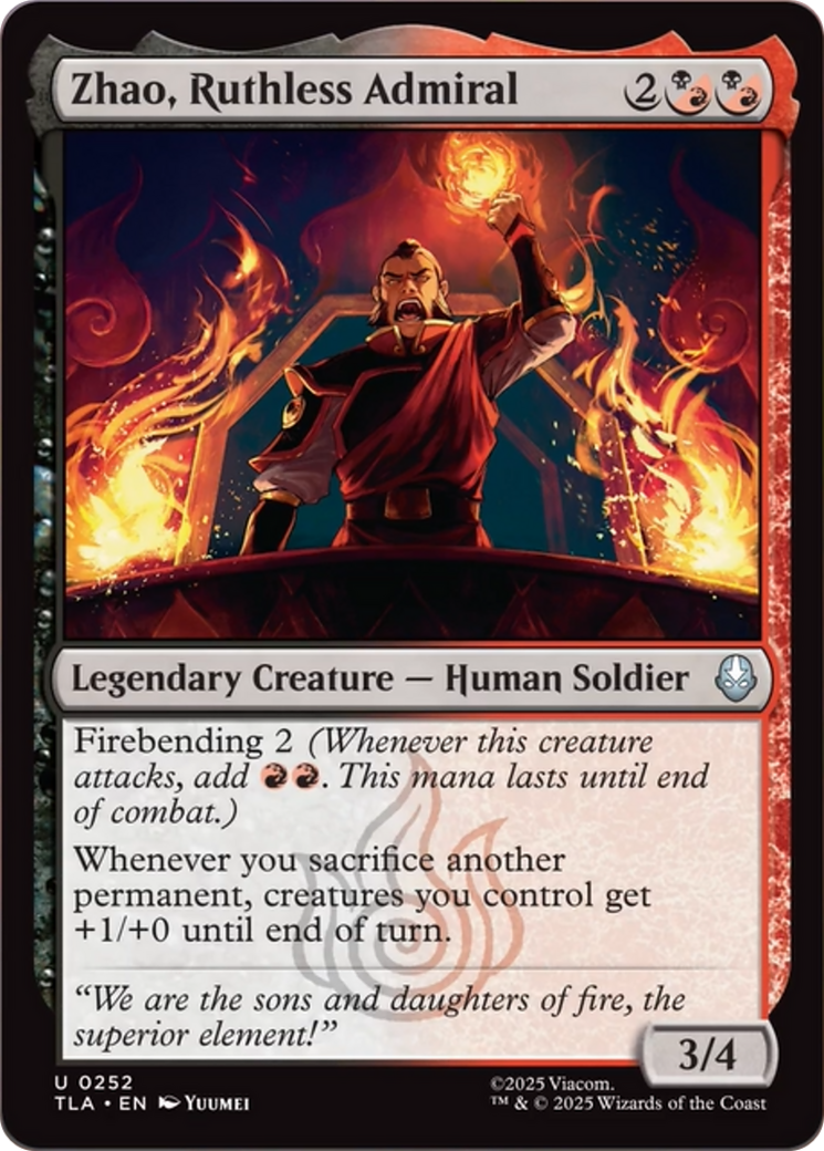 Zhao, Ruthless Admiral [Avatar: The Last Airbender] MTG Single Magic: The Gathering | Red Claw Gaming