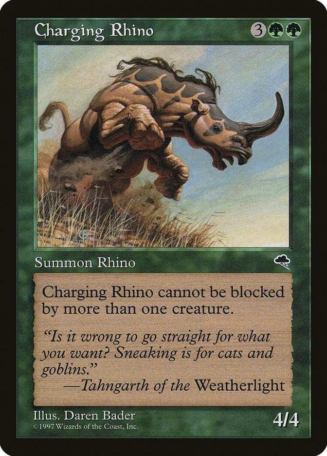 Charging Rhino [Tempest] MTG Single Magic: The Gathering | Red Claw Gaming