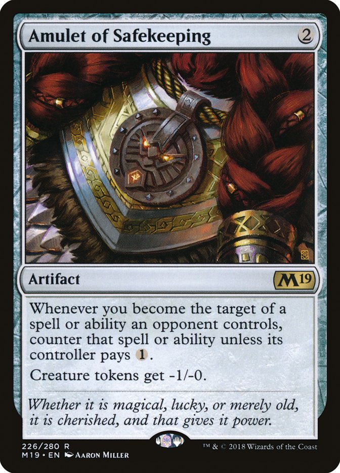Amulet of Safekeeping [Core Set 2019] MTG Single Magic: The Gathering | Red Claw Gaming